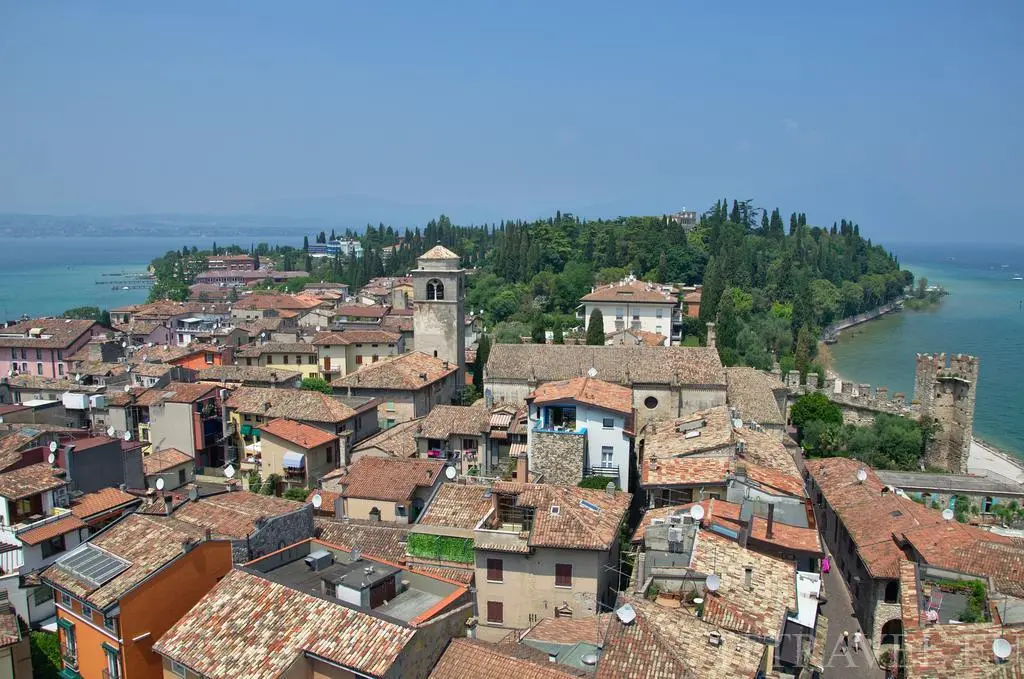 Sirmione and Sirmio Peninsula from Scaliger Castle