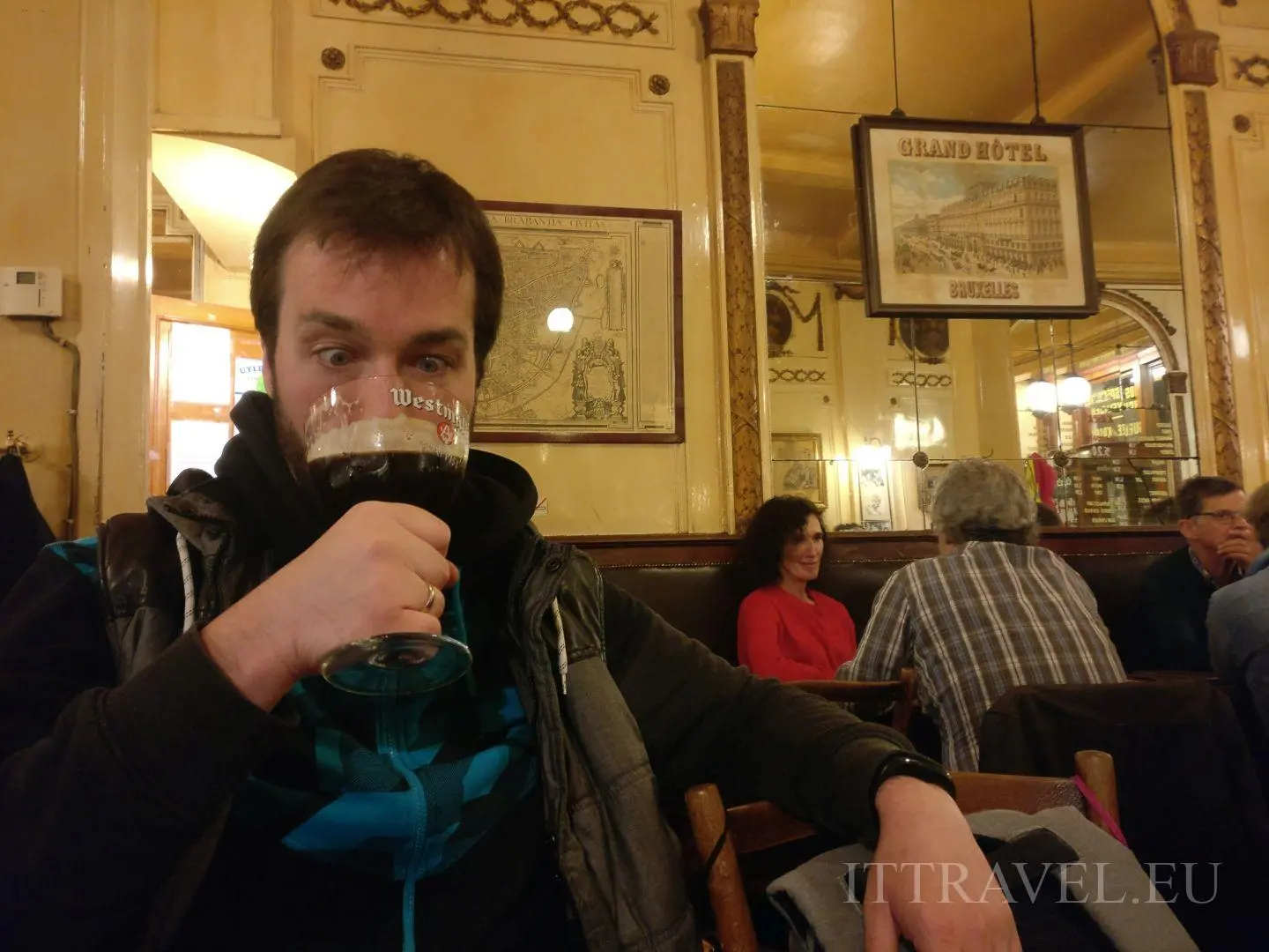 Mort Subite - a large traditional restaurant, a bit like Bavarian Bierhalle, we recommend dark beer :)
